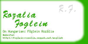rozalia foglein business card