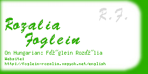 rozalia foglein business card